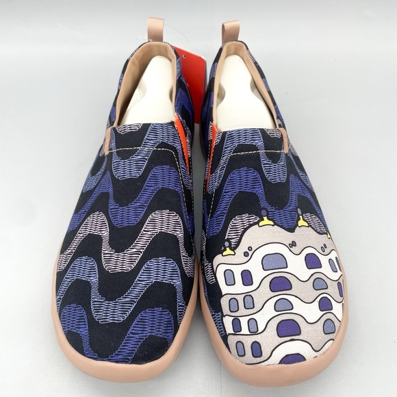 UIN Footwear Mens 11.5 La Pedrera Toledo Loafer Canvas Art Slip On‎ Casual Walk main image 8